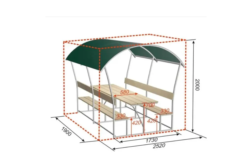 Как сделать беседку из поликарбоната: фото, видео, чертежи