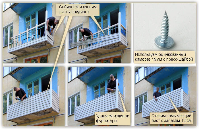 Технологии и виды обшивок балконов снаружи